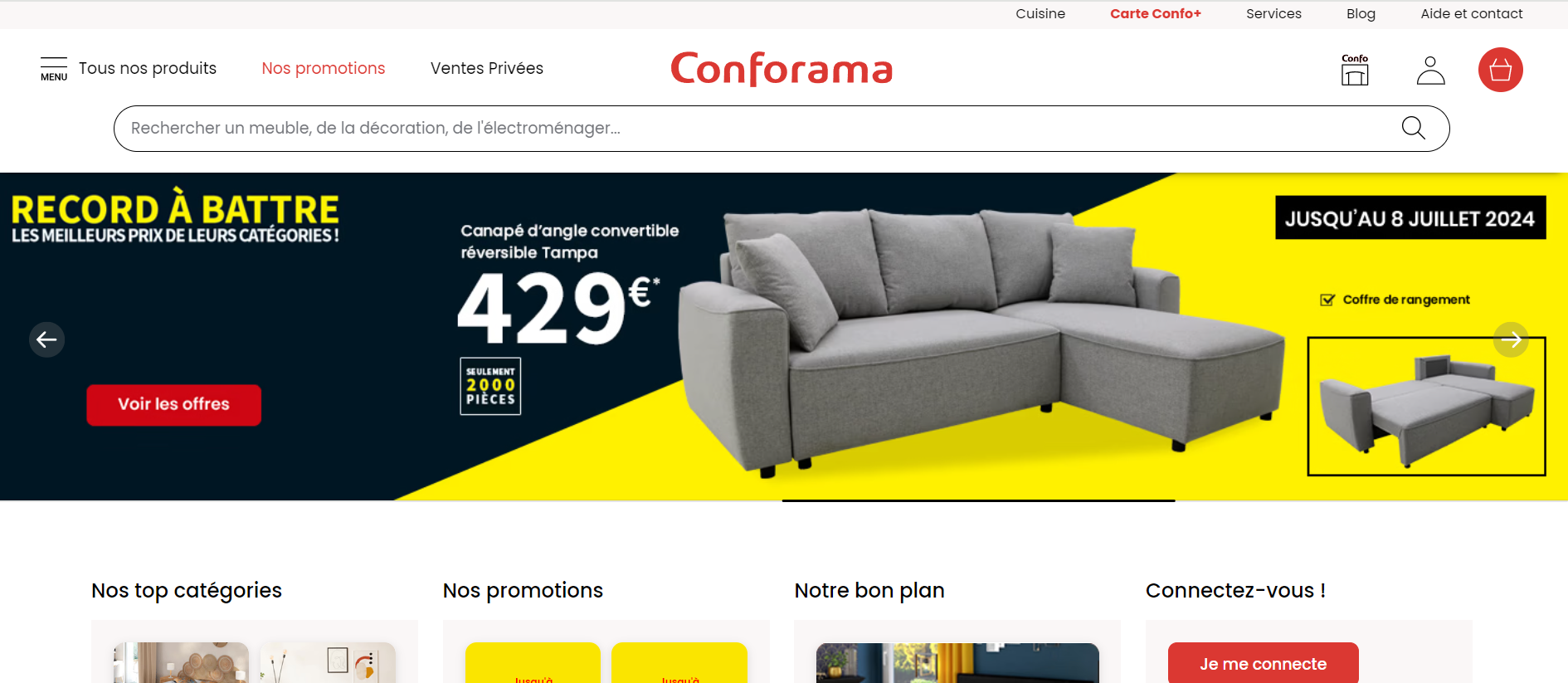 Screenshot conforama